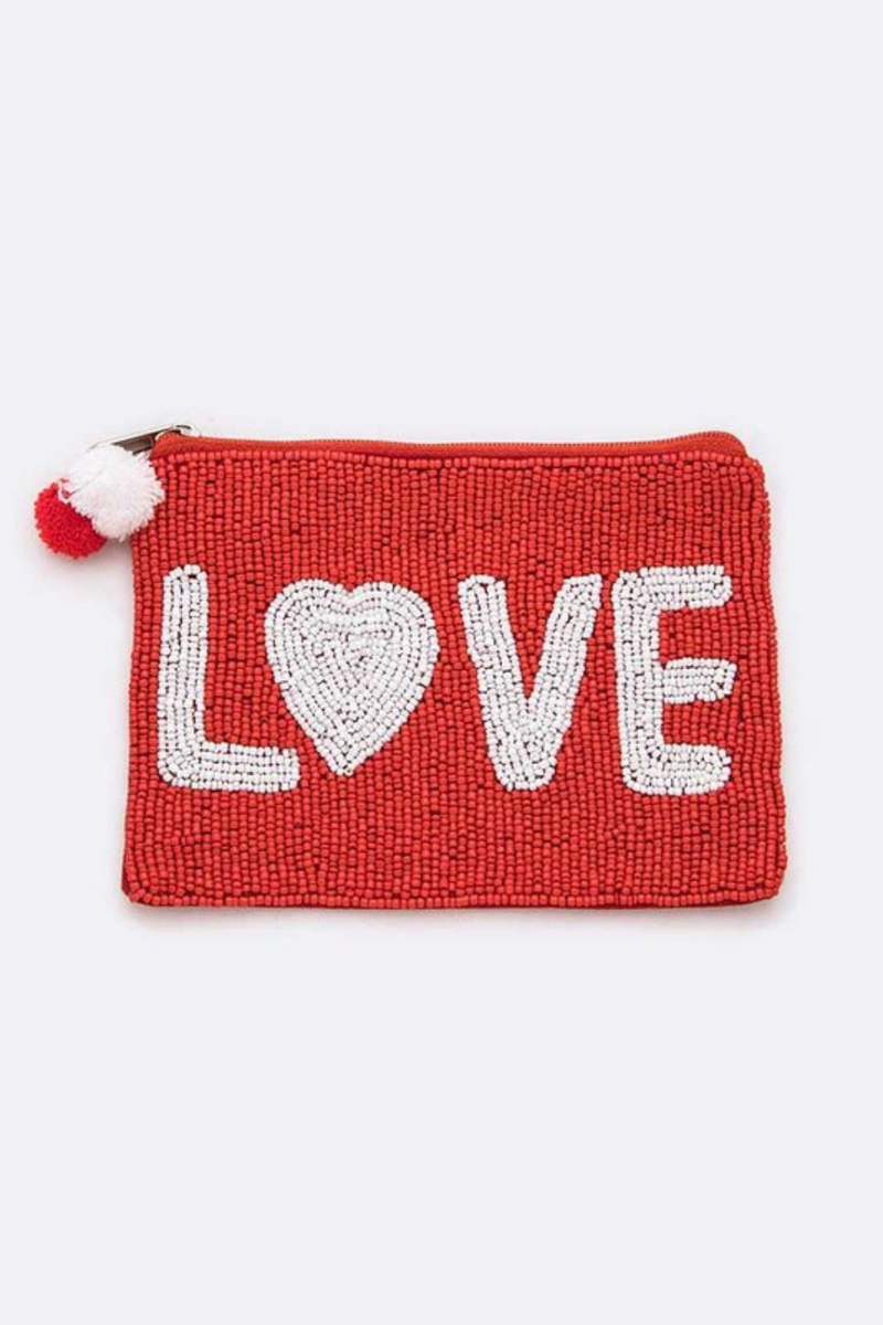 Beaded Love Coin Pouch | Bella Lucca Boutique