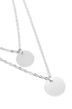 Silver Big Sis Lil Sis Necklace Set | Bella Lucca Boutique