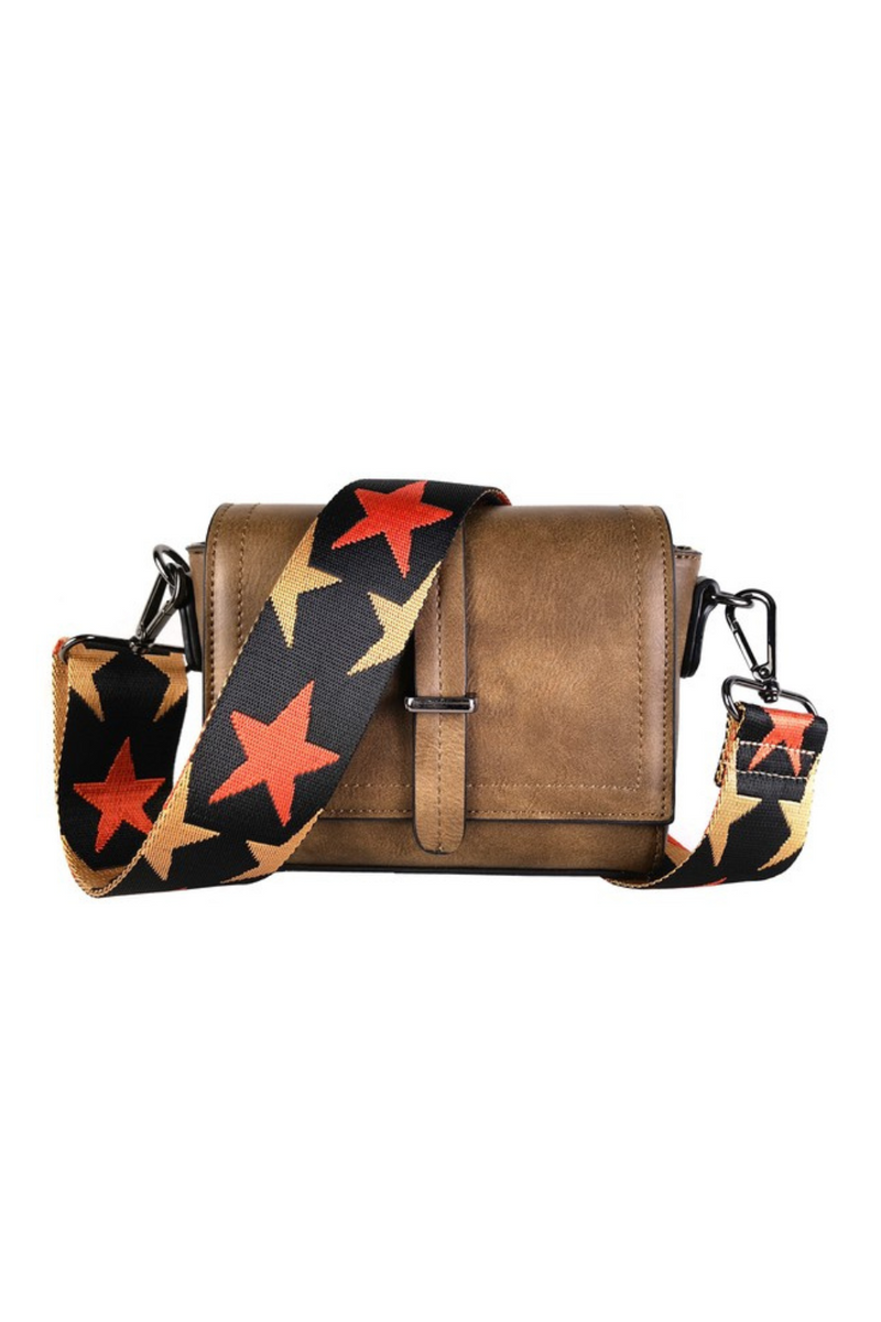 Olive Mini Square Crossbody Bag Star Guitar Strap | Bella Lucca Boutique