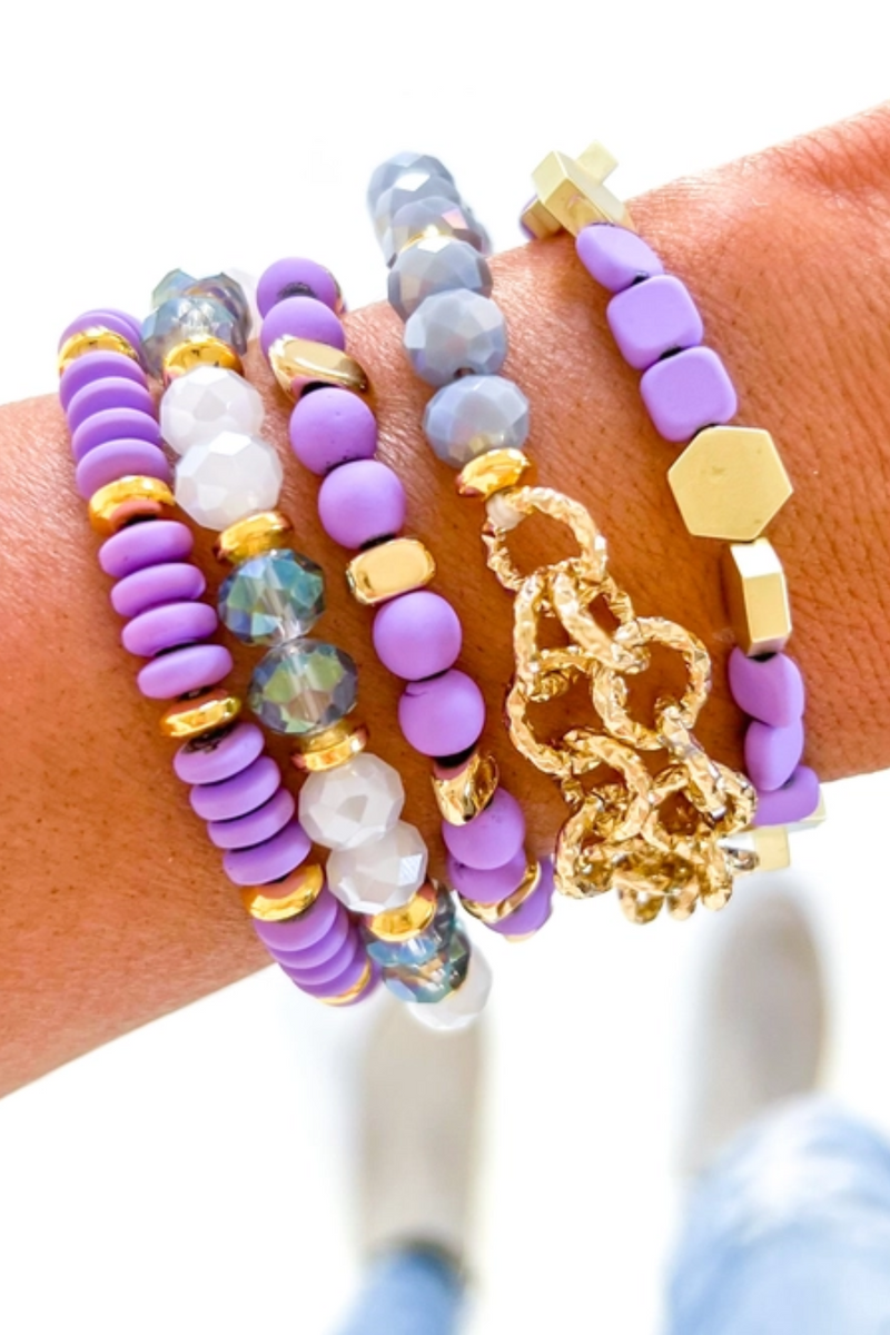Lavender Bracelet Stack | Bella Lucca Boutique