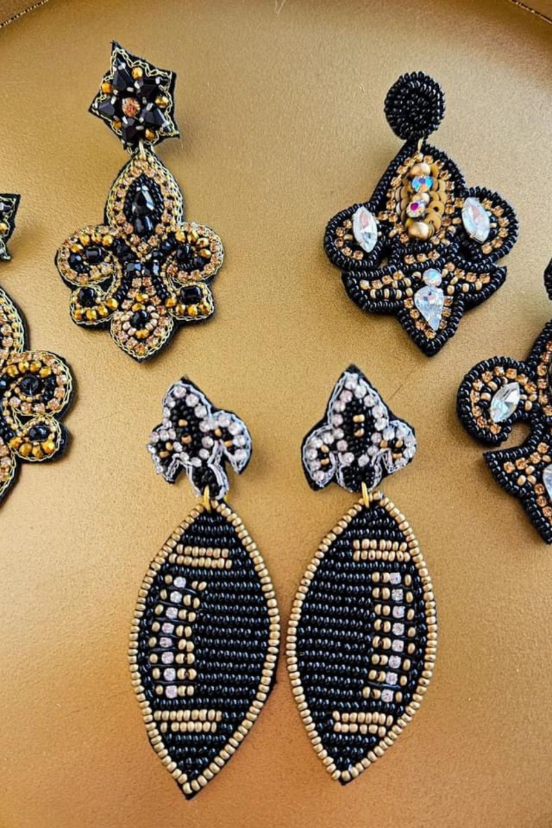 Saints Game Day Earrings | Bella Lucca Boutique