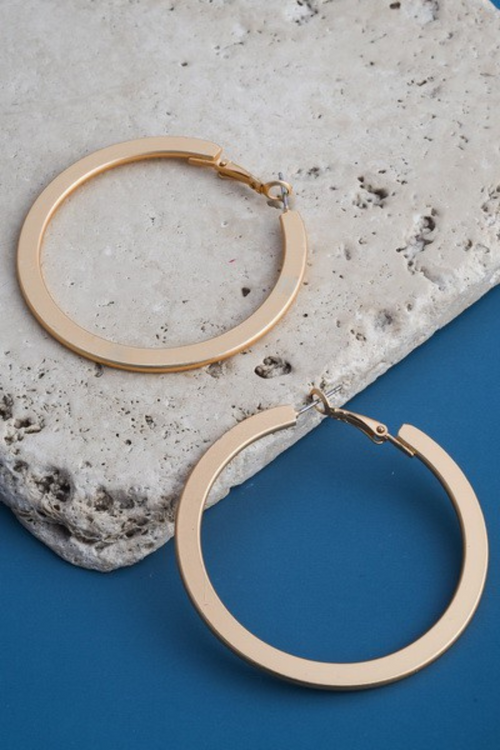 Large Gold Matte Black Earrings | Bella Lucca Boutique