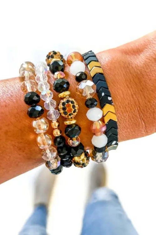 Leopard Bracelet Stack Set of 5 Bracelets | Bella Lucca Boutique