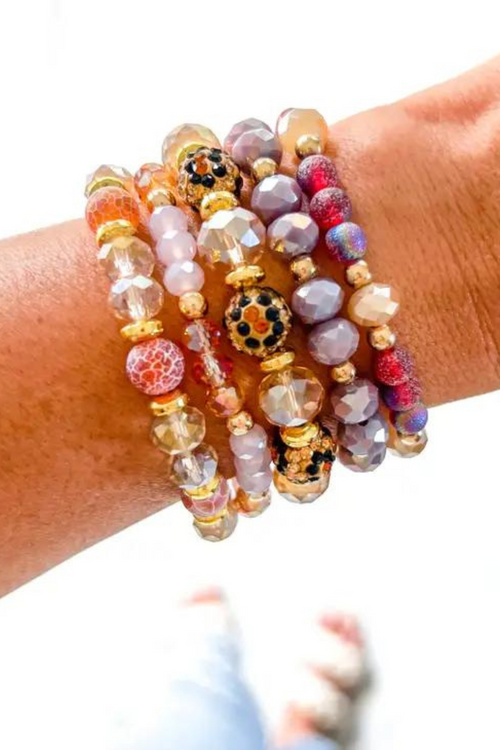 Leopard Bracelet Stack Set of 5 Bracelets | Bella Lucca Boutique