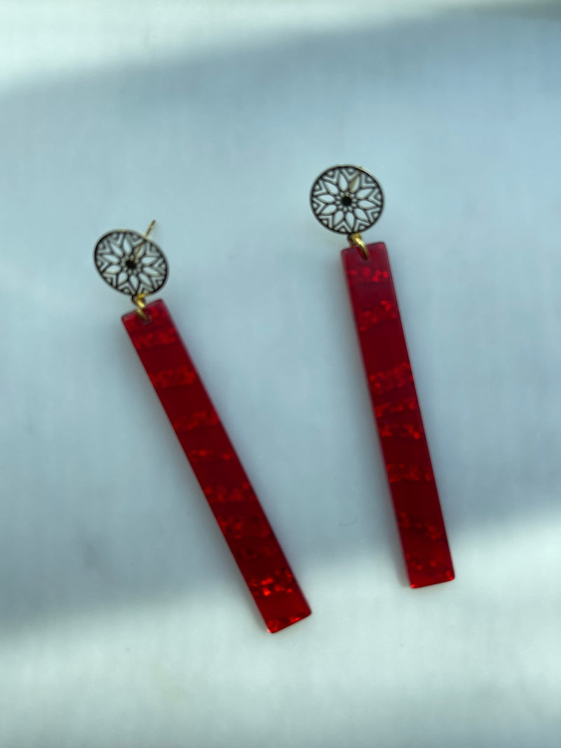 Red Christmas Drop Earrings | Bella Lucca Boutique