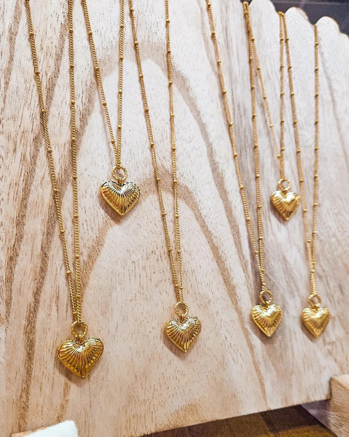 Barbiecore Heart Necklace Barbie's Gold Ridge Heart Charm | Bella Lucca Boutique