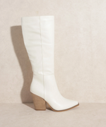 White Knee-High Cowboy Boots | Bella Lucca Boutique
