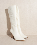 White Knee-High Western Boots | Bella Lucca Boutique
