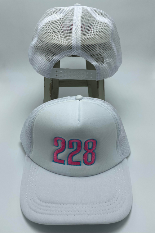 228 Area Code | Bella Lucca Exclusive Custom Embroidered Trucker Hat