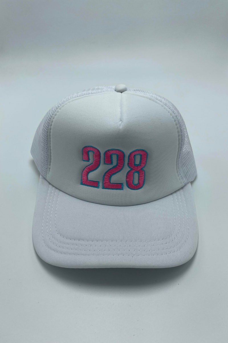 228 Area Code | Bella Lucca Exclusive Custom Embroidered Trucker Hat