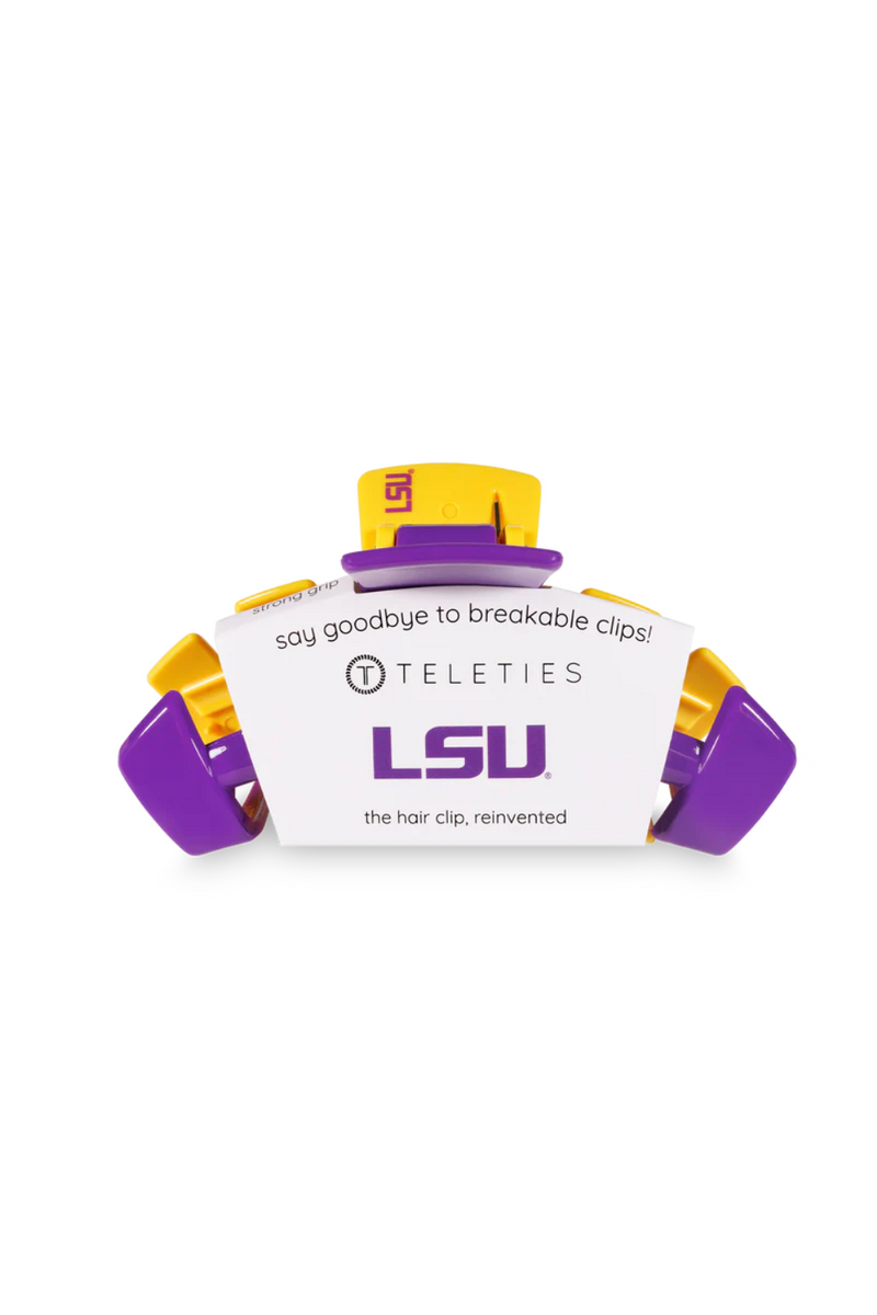 LSU Teleties Hair Clip Medium LSU Hair Claw | Bella Lucca Boutique