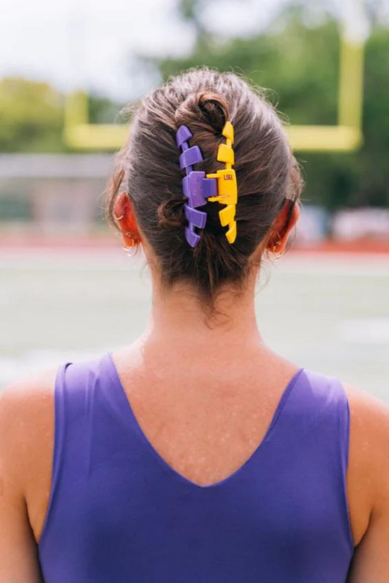 LSU Teleties Hair Clip Large LSU Hair Claw | Bella Lucca Boutique