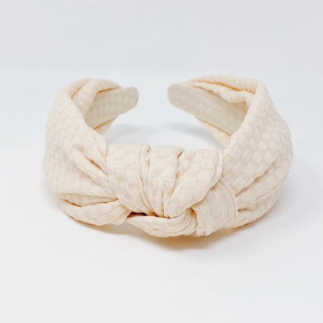 Cream Soft Embossed Headband | Bella Lucca Boutique