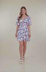 Floral Balloon Sleeve Mini Dress | Bella Lucca Boutique