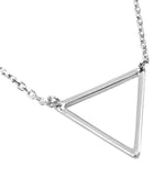 Silver Open Triangle Pendant Necklace | Bella Lucca Boutique