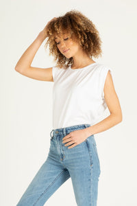 Another Love White Siri Muscle Tank Top | Bella Lucca Boutique