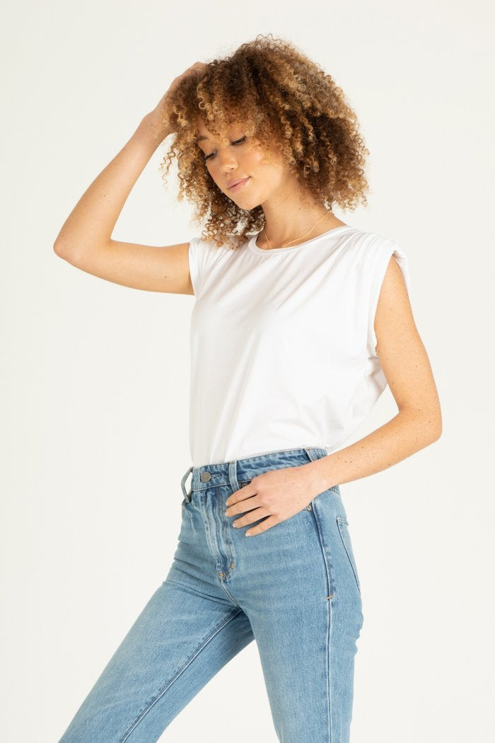 Another Love White Siri Muscle Tank Top | Bella Lucca Boutique