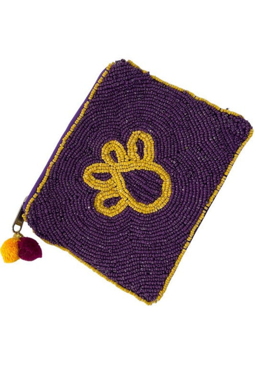 LSU Game Day Coin Zipper Purse