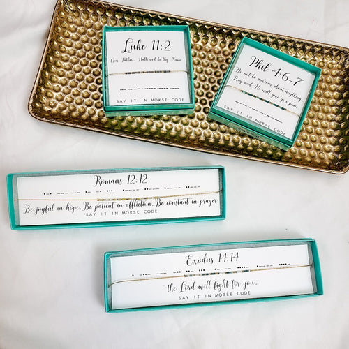 Luke 11:12 Morse Code Bracelet | Bella Lucca Boutique