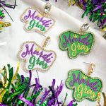 Mardi Gras Rhinestone Post Earrings | Bella Lucca Boutique