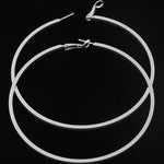 X-LARGE MATTE BAR HOOP EARRINGS