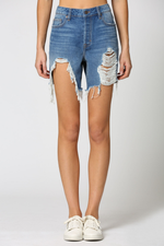 Super Cute Heavy Frayed Denim Jean Shorts | Bella Lucca Boutique