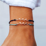DELICATE WAVE CHARM BRACELET ROSE GOLD | PURA VIDA