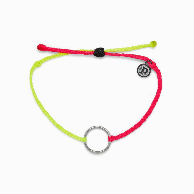 two-tone-full-circle-silver-neon-yellow-neon-pink-pura-vida-bracelet-bella-lucca-boutique