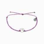 Pura Vida Silver Wave Charm Bracelet | Light Lavender Purple