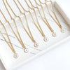MONOGRAM CURB CHAIN NECKLACE | GOLD & WHITE INITIAL