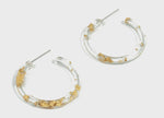 Small Gold Foil Confetti Acrylic Hoops | Bella Lucca Boutique