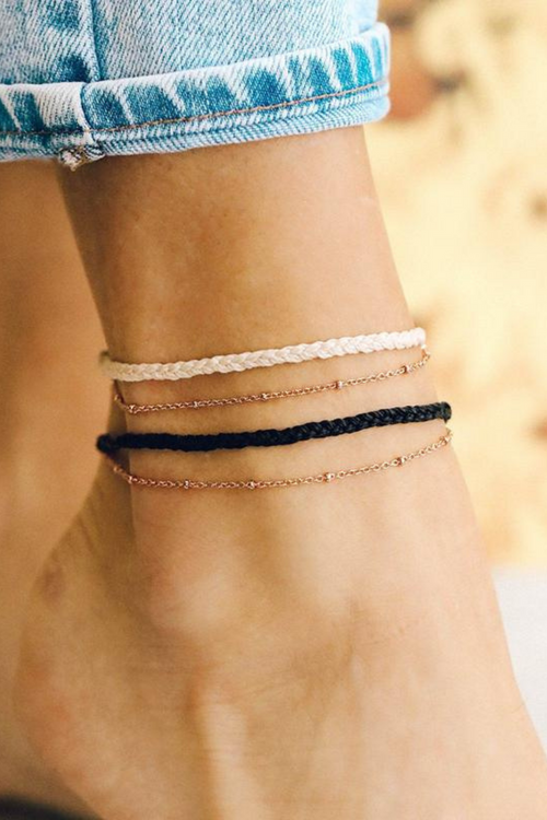 Pura Vida Rose Gold Satellite Chain Anklet | Bella Lucca Boutique