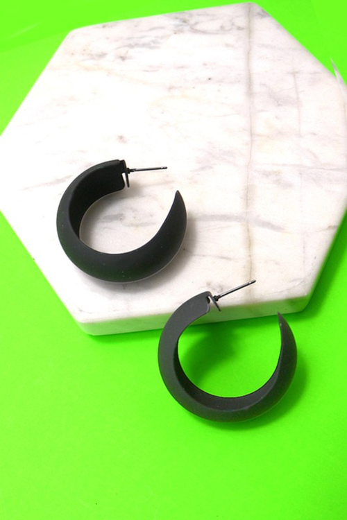 Black Matte Black Earrings | Bella Lucca Boutique