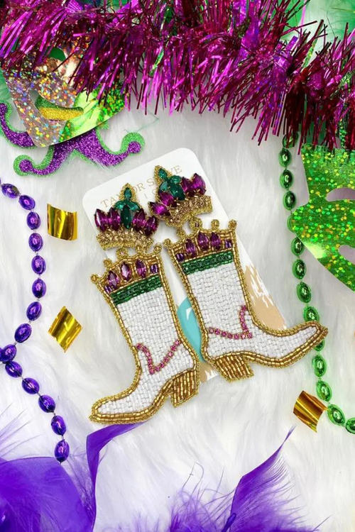 Taylor Shaye Mardi Gras Beaded Pardi Hardy Boots | Bella Lucca Boutique