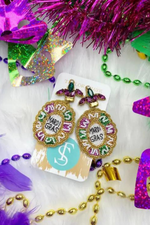 Taylor Shaye Mardi Gras Beaded King Cake Drops | Bella Lucca Boutique