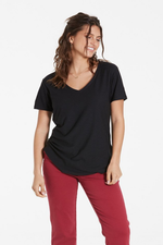 Another Love Valentina Slub Tee Black | Bella Lucca Boutique