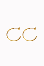 Simplicity Gold Medium Hoops | Bella Lucca Boutique 