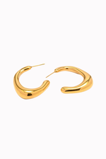 Geometric Shaped Gold Hoops | Bella Lucca Boutique 