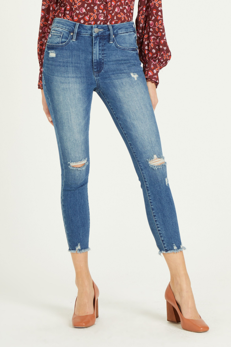 HIGH RISE SKINNY JEANS CROPPED | LAGUNA BEACH