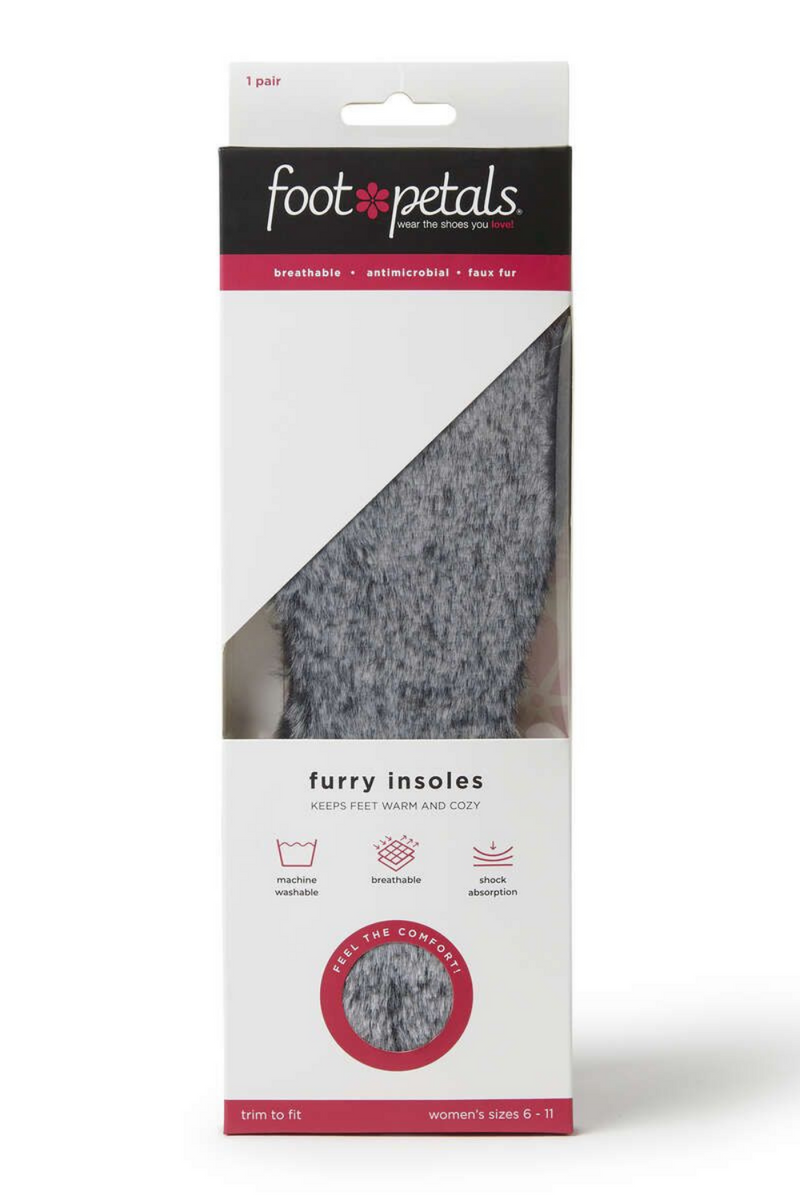 Foot Petals™ Furry Insoles | Black