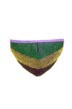 Sequin Mardi Gras Face Mask | Bella Lucca Boutique
