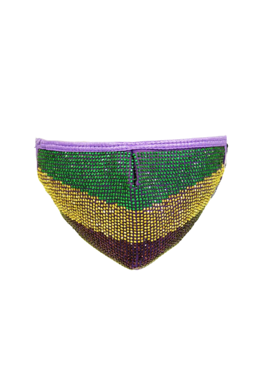 Sequin Mardi Gras Face Mask | Bella Lucca Boutique