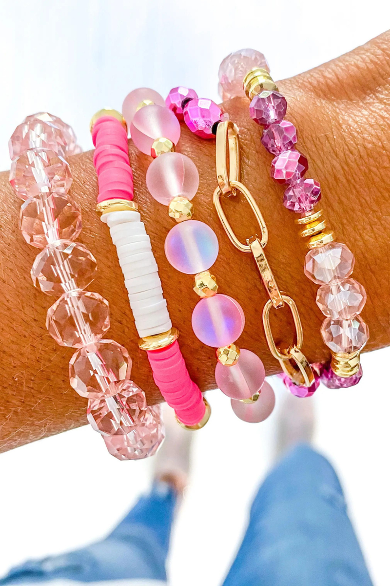 Layla Pink Bracelet Stack | Bella Lucca Boutique