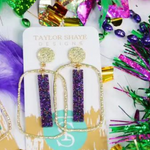 Taylor Shaye Earrings Mardi Gras Stick Hoops | Bella Lucca Boutique