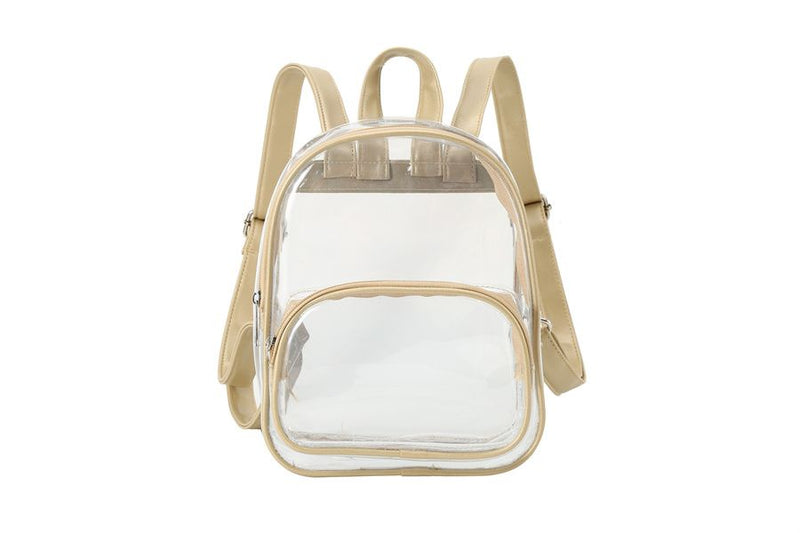 Stadium Approved Clear Bag Gold Backpack | Bella Lucca Boutique