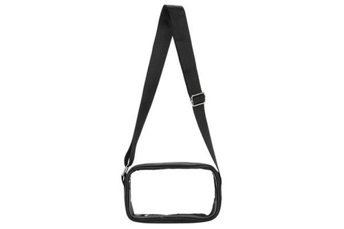 Stadium Approved Clear Bag Black Crossbody | Bella Lucca Boutique