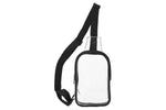 Stadium Approved Clear Sling Black Bag | Bella Lucca Boutique