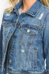 Distressed Denim Jean Jacket | Bella Lucca Boutique