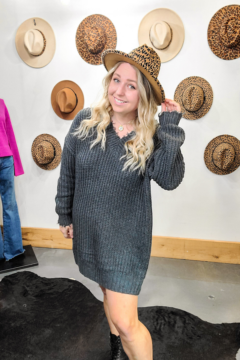 Oversized Vegan Leopard Wide Brim Hat | Bella Lucca Boutique