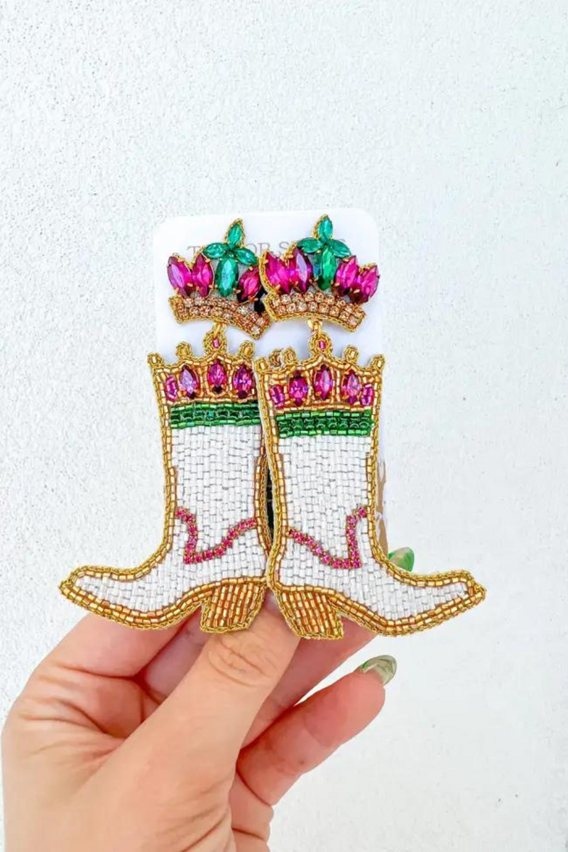 Taylor Shaye Mardi Gras Beaded Pardi Hardy Boots | Bella Lucca Boutique